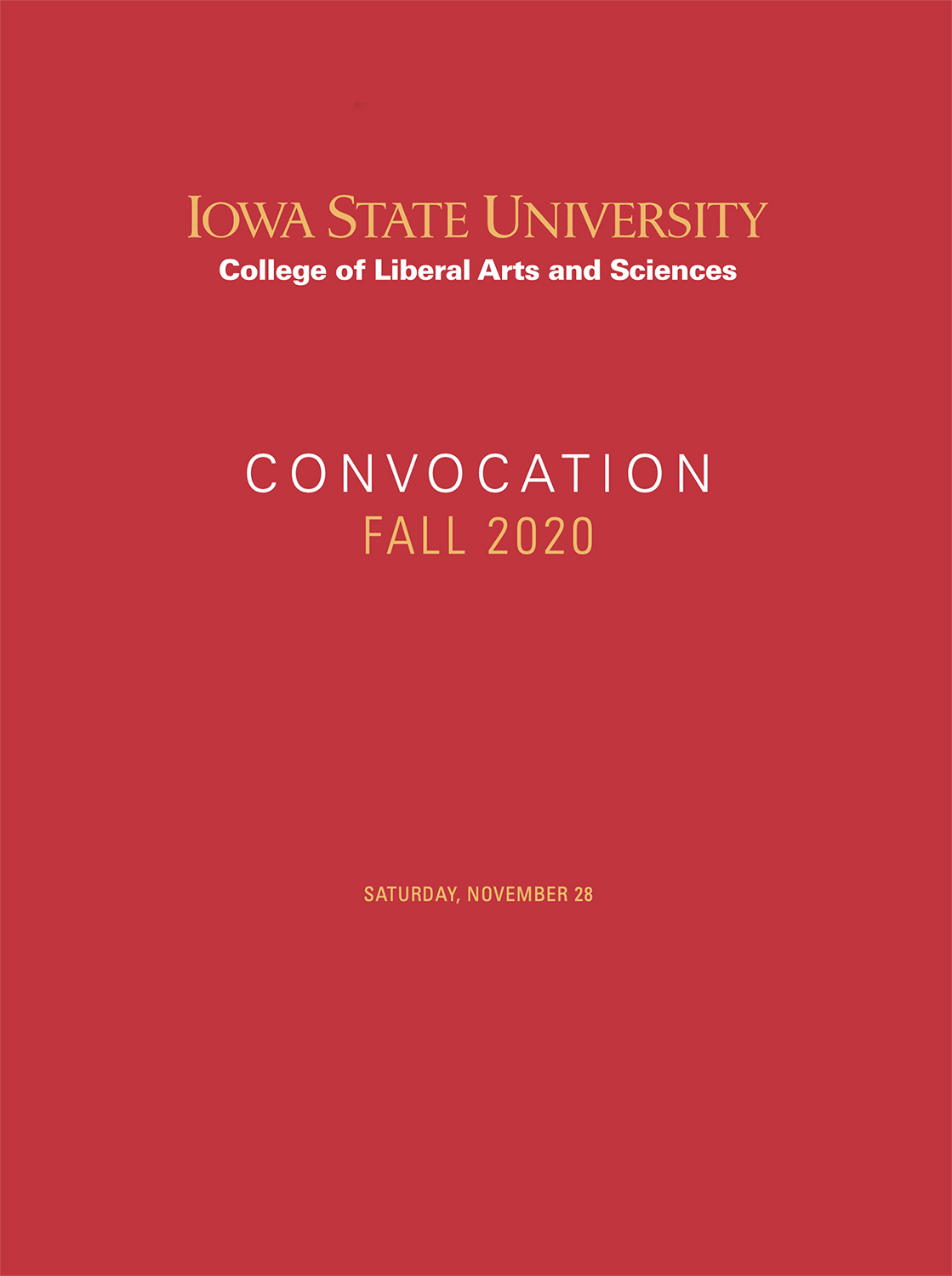 2020 Convocation Program